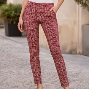 Anthropologie Cartonnier Charlie Ankle Trousers Rust Brown Size 4